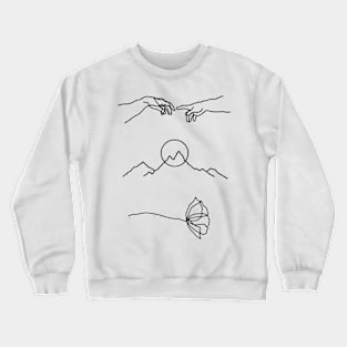 minimal line art pack Crewneck Sweatshirt